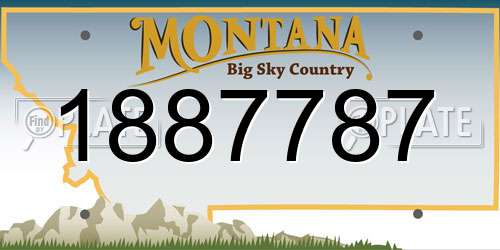 1887787 Montana License Plate