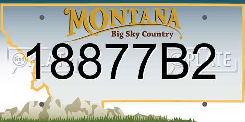 18877B2 Montana License Plate