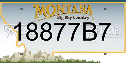 18877B7 Montana License Plate