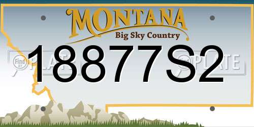 18877S2 Montana License Plate