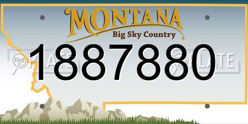 1887880 Montana License Plate