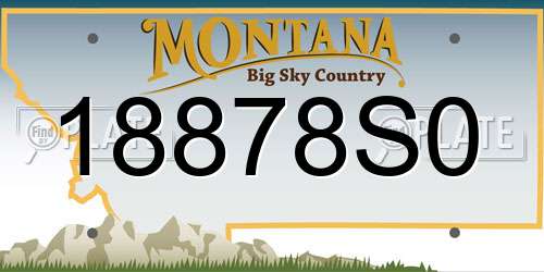18878S0 Montana License Plate