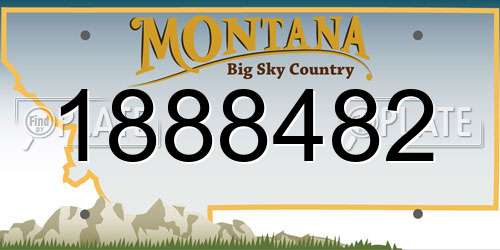 1888482 Montana License Plate