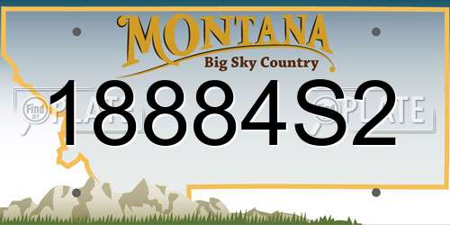 18884S2 Montana License Plate