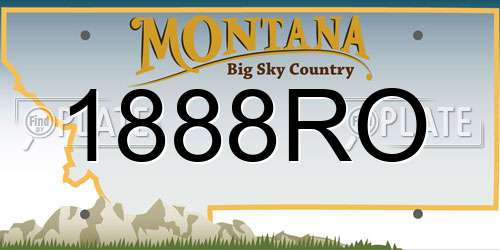 1888RO Montana License Plate