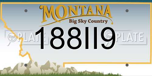 188II9 Montana License Plate