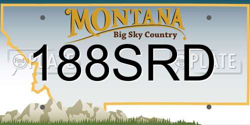 188SRD Montana License Plate