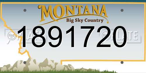 1891720 Montana License Plate