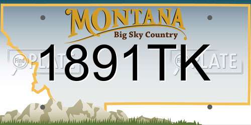1891TK Montana License Plate