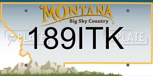 189ITK Montana License Plate