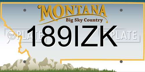 189IZK Montana License Plate