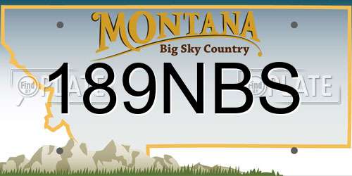 189NBS Montana License Plate