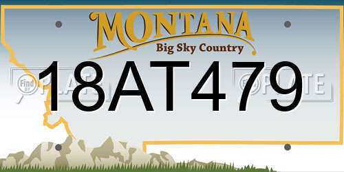 18AT479 Montana License Plate