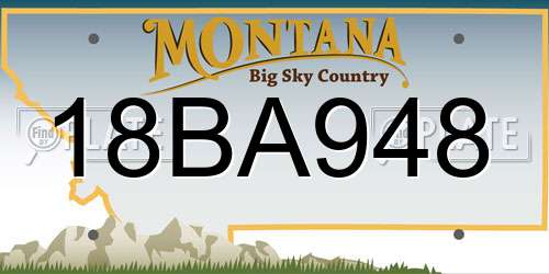 18BA948 Montana License Plate