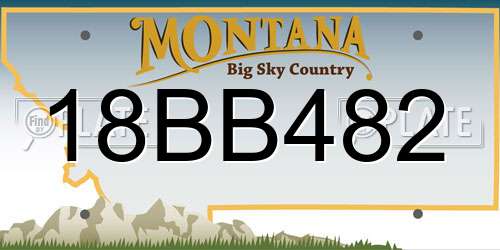 18BB482 Montana License Plate