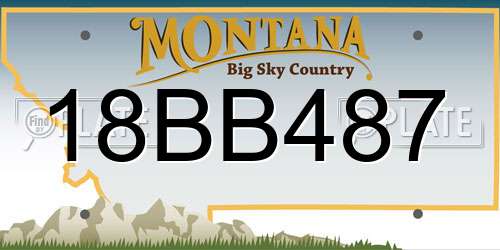 18BB487 Montana License Plate