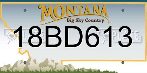 18BD613 Montana License Plate