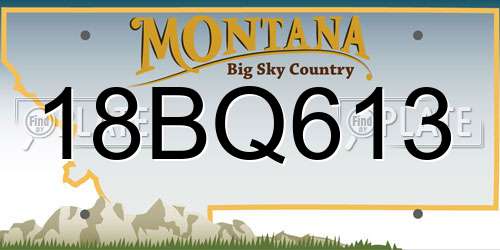 18BQ613 Montana License Plate