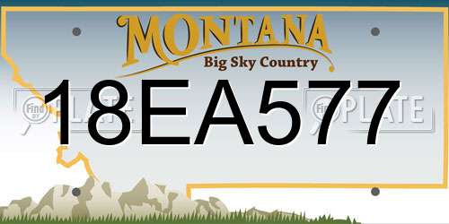 18EA577 Montana License Plate