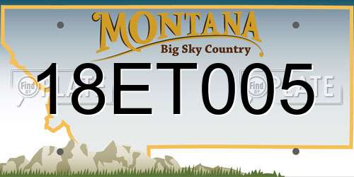 18ET005 Montana License Plate