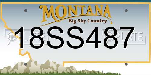 18SS487 Montana License Plate