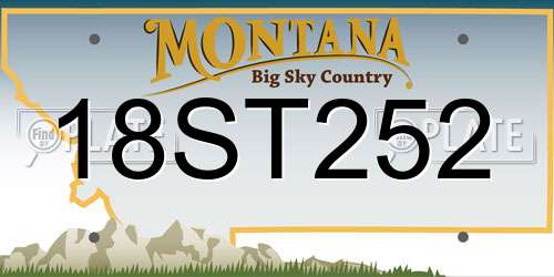 18ST252 Montana License Plate