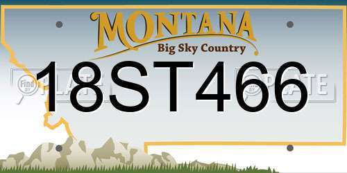 18ST466 Montana License Plate