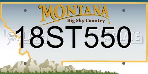 18ST550 Montana License Plate