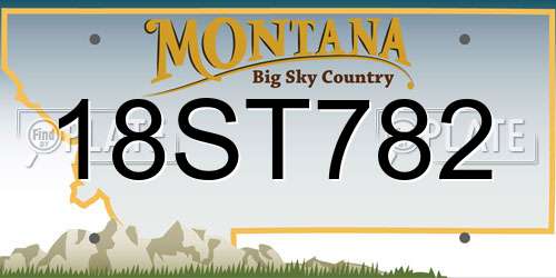 18ST782 Montana License Plate