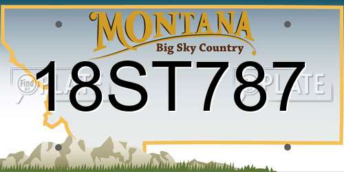 18ST787 Montana License Plate