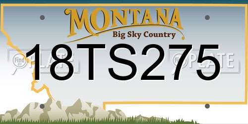 18TS275 Montana License Plate