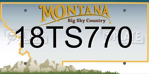 18TS770 Montana License Plate