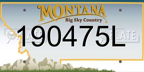 190475L Montana License Plate