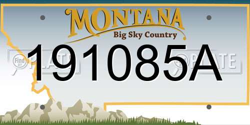 191085A Montana License Plate