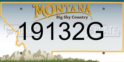 19132G Montana License Plate