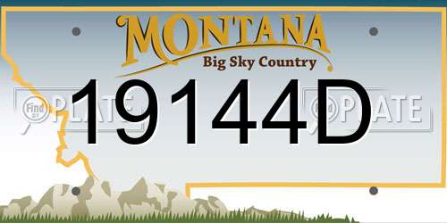 19144D Montana License Plate