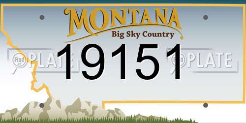19151 Montana License Plate