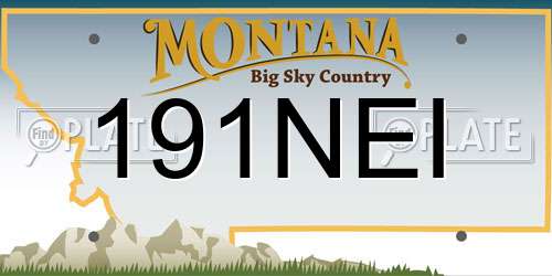 191NEI Montana License Plate