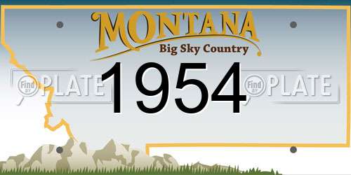 1954 Montana License Plate