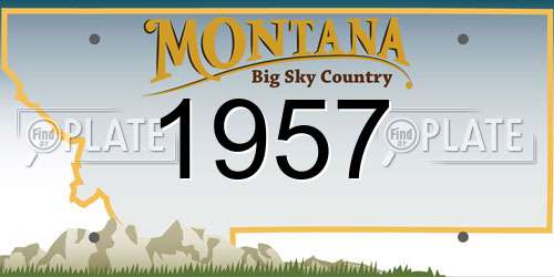 1957 Montana License Plate