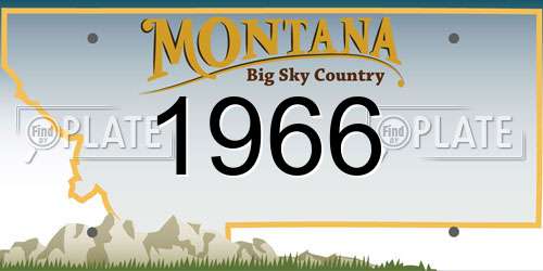 1966 Montana License Plate