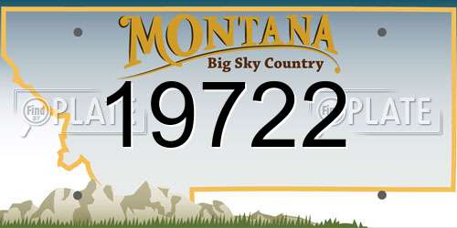 19722 Montana License Plate