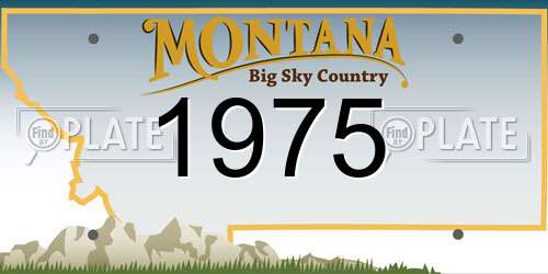 1975 Montana License Plate