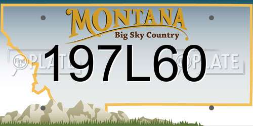 197L60 Montana License Plate