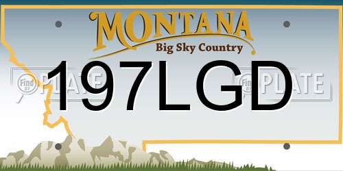 197LGD Montana License Plate