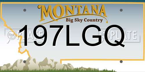 197LGQ Montana License Plate