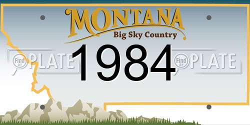 1984 Montana License Plate