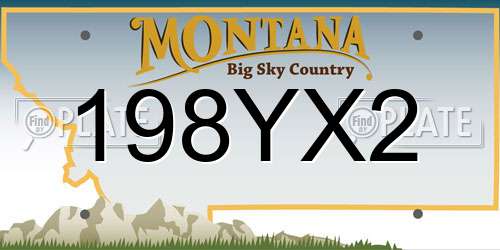 198YX2 Montana License Plate