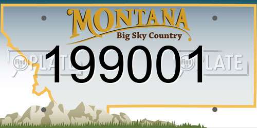 199001 Montana License Plate