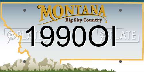 1990OI Montana License Plate